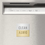 Schoon Vuile Vaatwasser Faux Silver Gold Magneet (Insitu (Vaatwasser))