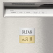 Schoon Vuile Vaatwasser Faux Silver Gold Magneet (Insitu (Vaatwasser))