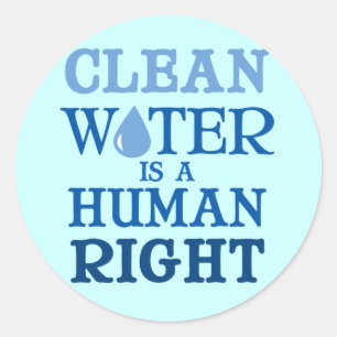 Schoon water ronde sticker