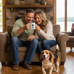 Schoon Wie zei dat koffie zwart/bruin is Beagle Co Koffiemok