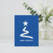 Schoon Wit Corporate QR Code Kerstboom Feestdagenkaart (Staand voorkant)