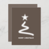 Schoon Wit Corporate QR Code Kerstboom Feestdagenkaart (Voorkant / Achterkant)