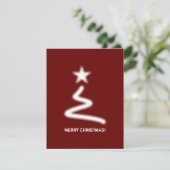 Schoon Wit Corporate QR Code Kerstboom Feestdagenkaart (Staand voorkant)