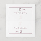 Schoon Wit en Roze Eenvoudig blad | Moderne bruilo (Buitenkant ongevouwen)