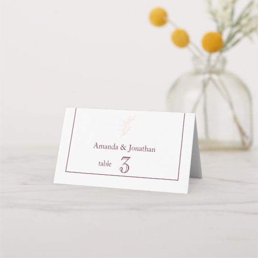 Schoon Wit en Roze Eenvoudig blad | Moderne bruilo (Voorkant)