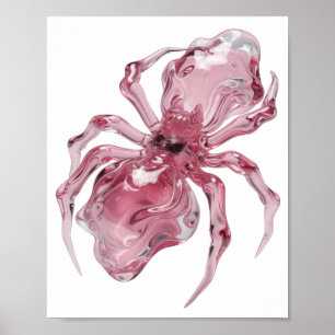 Schoon zilver GLAS SPIN Design Poster