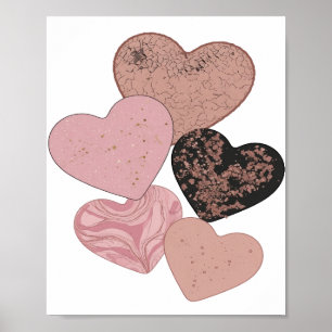 Schoon Zilver HARTEN Modern Design Poster