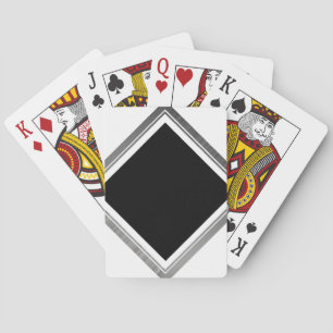 Schoon zilveren metalen rand pokerkaarten