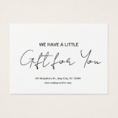 Schoon Zwart & Wit Voucher Cadeaubon Visitekaartje (Voorkant)