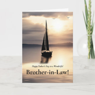 Schoonbroer Gefeliciteerd Vaderdag met Zeilboot Kaart
