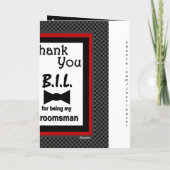 SCHOONBROER - Trouw Dankbetuiging voor Bruidsjonke Bedankkaart (Achterkant)