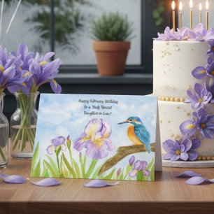 Schoondochter Gelukkige februari verjaardag IJsvog Kaart