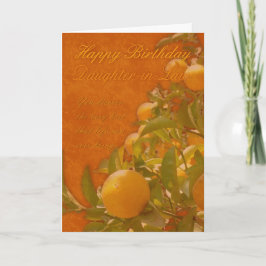Schoondochter Happy Birthday Spaans Sinaasappel Kaart
