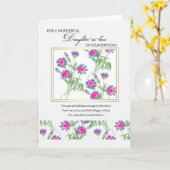 Schoondochter verjaardagskaart - verjaardagskaart  kaart (Gele Bloem)