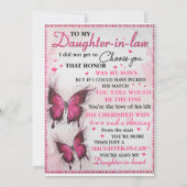 Schoondochter Vlinder Je Bent Ook Mijn Dochter In Feestdagenkaart (Voorkant)