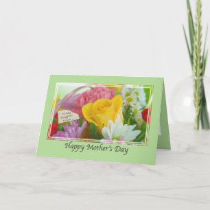 Schoondochters Moederdag Kaart met bloemen