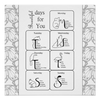 Schoone dagen voor jou in je honingweek perfect poster