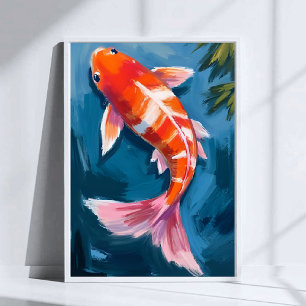 Schoone Koi Karper Waterverfschildering Poster