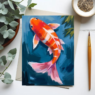 Schoone Koi Waterverf Briefkaart