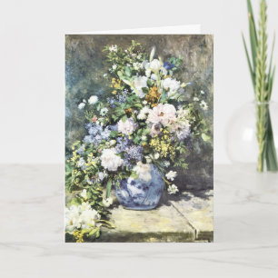 Schoone Kunst, "Vaas met Bloemen", Renoir Wenskaar Kaart