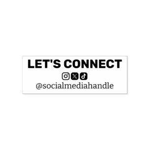 Schoone Tijdloze Social Media Iconen Laten we Verb Zelfinktende Stempel