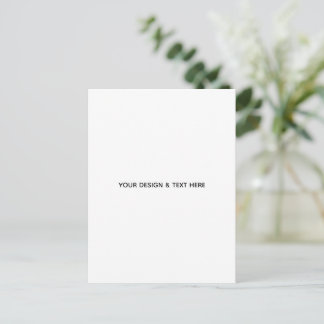 Schoone Witte Minimalistische Verjaardagskaart voo Briefkaart