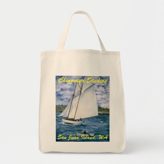 Schooner Organic Grocery Bag Tote Bag (Voorkant)