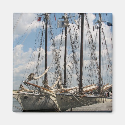 Schooner vierkante magneet (Voorkant)