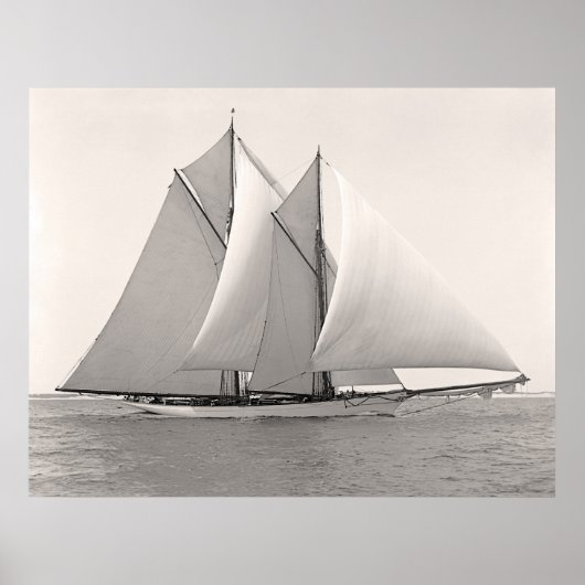 Schooner Yacht Merlin Poster (Voorkant)