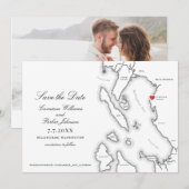 Schooner Zodiac Bellingham Bay WA Carte Mariage (Devant / Derrière)