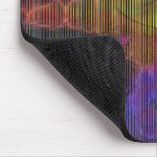 Schoongekleurde vlekken onder vervormde strepen muismat