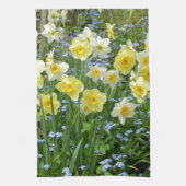 Schoongele daffodiltuin theedoek (Verticaal)