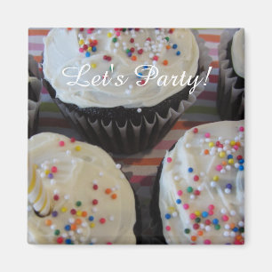 Schoongemaakte Cupcakes Feesttijd Magneet
