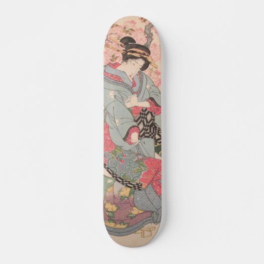 Schoonheden onder Cherry Blossoms  Ukiyo-e Skateboard (Voorkant)