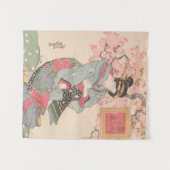 Schoonheden onder Cherry Blossoms  Ukiyo-e Wandkleed (Voorkant (horizontaal))