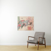 Schoonheden onder Cherry Blossoms  Ukiyo-e Wandkleed (In Situ (horizontaal))