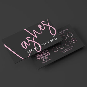 Schoonheid Aesthetic Roze Zwarte Wimperlift Extens Klantenkaartje