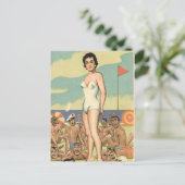 Schoonheid baden!  stripkunst briefkaart (Staand voorkant)