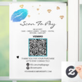 *~* Schoonheid Betaling Betaling QR-code LIP Windo Raamsticker (Huis)