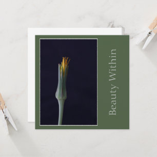 Schoonheid binnen Elegante Bloemige Gele Groene Ti Kaart