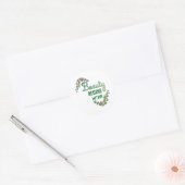 Schoonheid Botanische Typografie Ronde Sticker (Envelop)