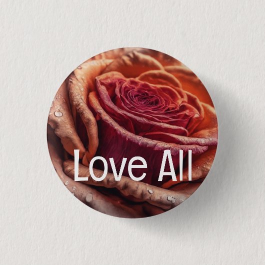 schoonheid door dauw gekust ronde button 3,2 cm (Voorkant)