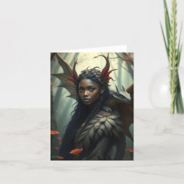 Schoonheid Draak Fee Portretkaart Feestdagen Kaart