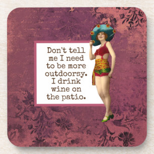  schoonheid Drink wijn Funny Bier Onderzetter