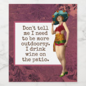  schoonheid Drink wijn Funny Etiket (Enkel label)