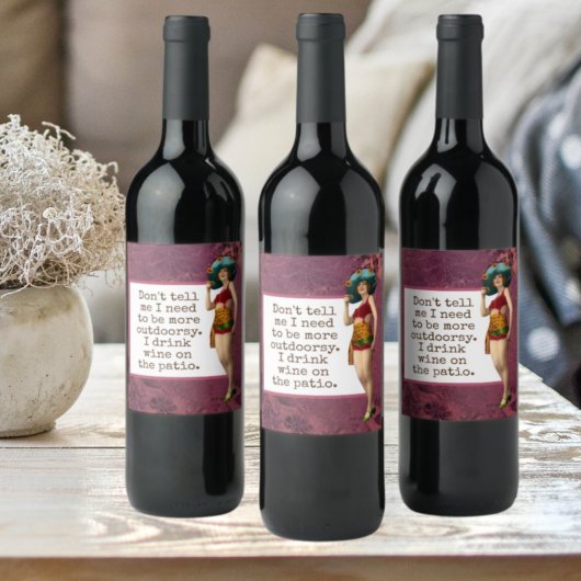  schoonheid Drink wijn Funny Etiket