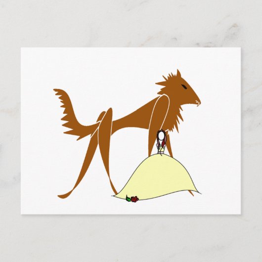 Schoonheid en Beest Briefkaart (Voorkant)