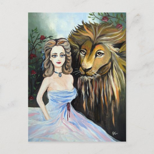 schoonheid en beest briefkaart (Voorkant)