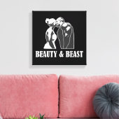Schoonheid en beest canvas afdruk (Insitu (Woonkamer))