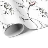 Schoonheid en beest Roos Cadeaupapier (Rol Hoek)